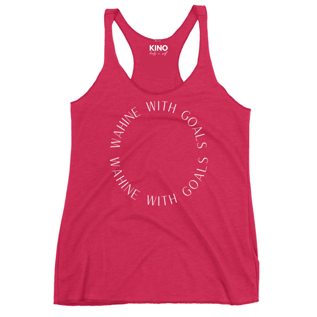 Wahine with goals racerback tank
