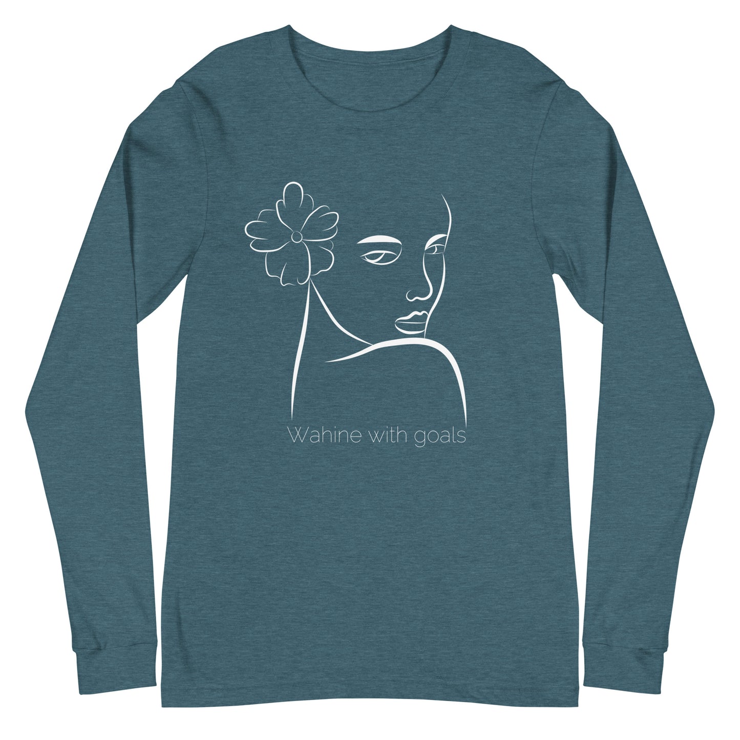 Wahine with goals long sleeve t-shirt